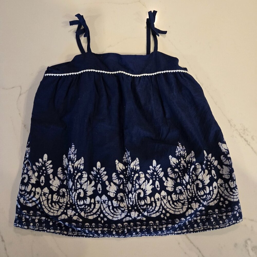 New Janie and Jack girls top navy blue size 8